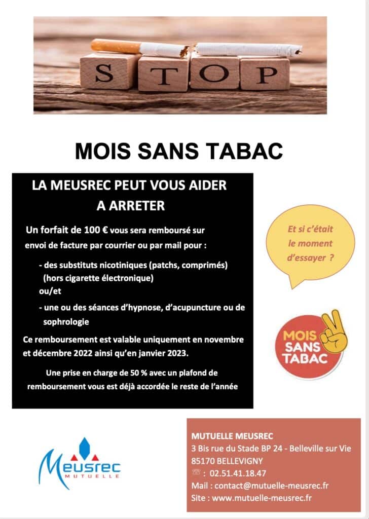 Campagne Mois sans Tabac : MEUSREC